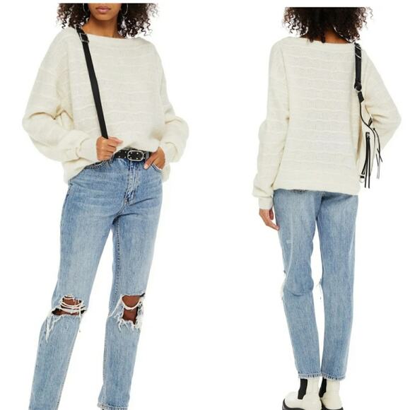 Amiri Oversized Wool Cashmere cream sweater size medium - Picture 1 of 5